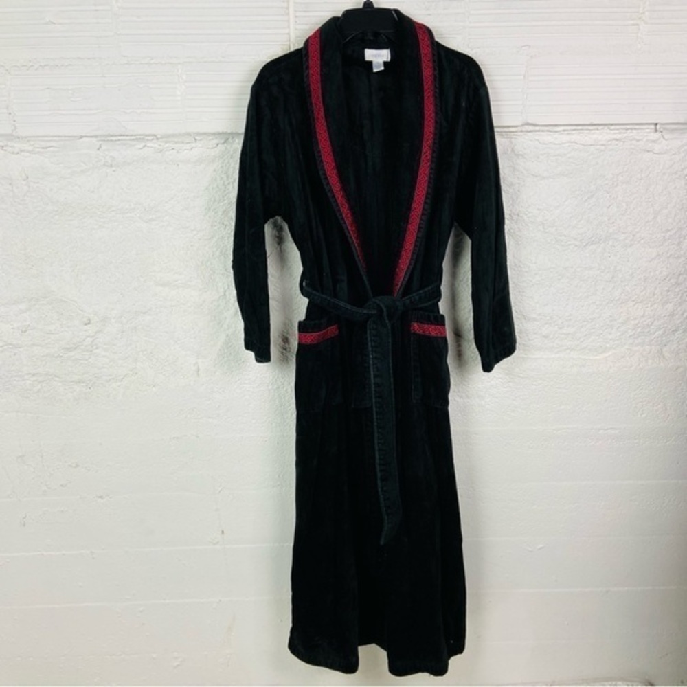Cabernet Black and red unisex comfy Robe size medium